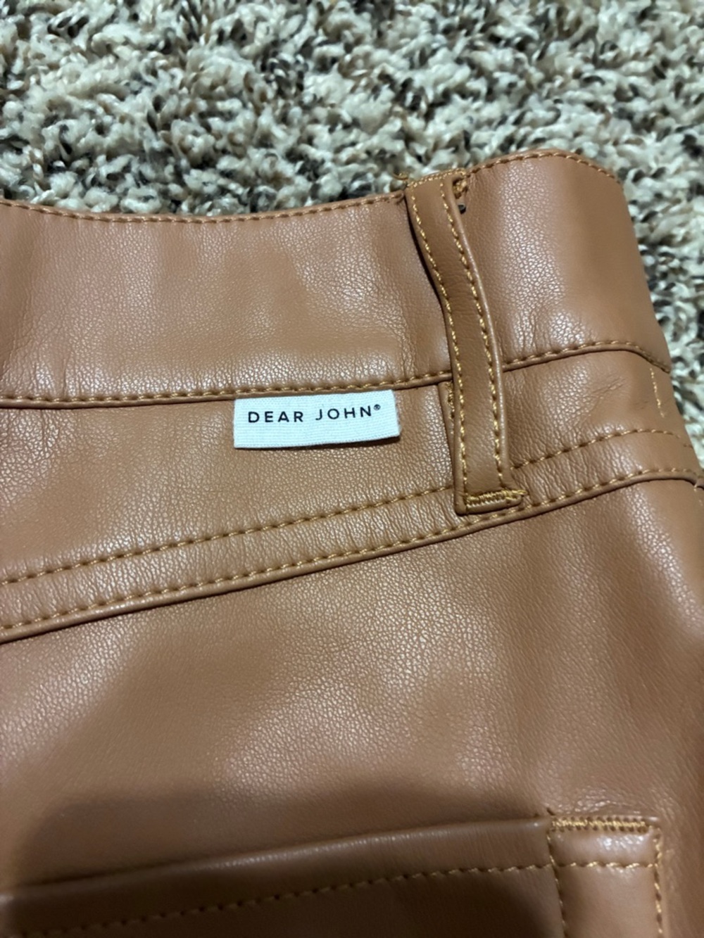 Dear John Tan Faux-Leather High-Waist Bermudas - Picture 8 of 11